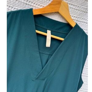 Athleta Teal V-Neck Sleeveless Maxi Dress